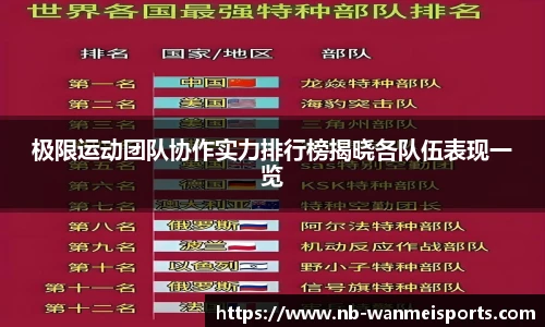 极限运动团队协作实力排行榜揭晓各队伍表现一览